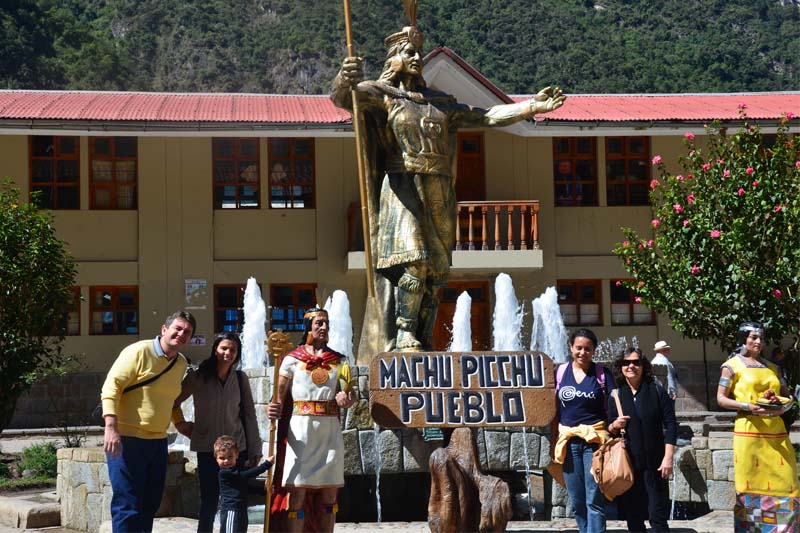 Main square of Aguas Calientes