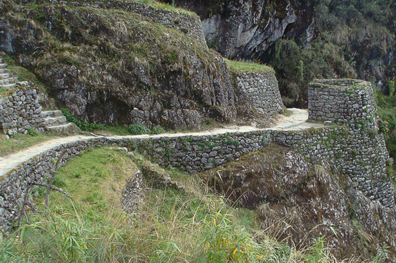 Inca Trail Inca remains on the Inca Trail