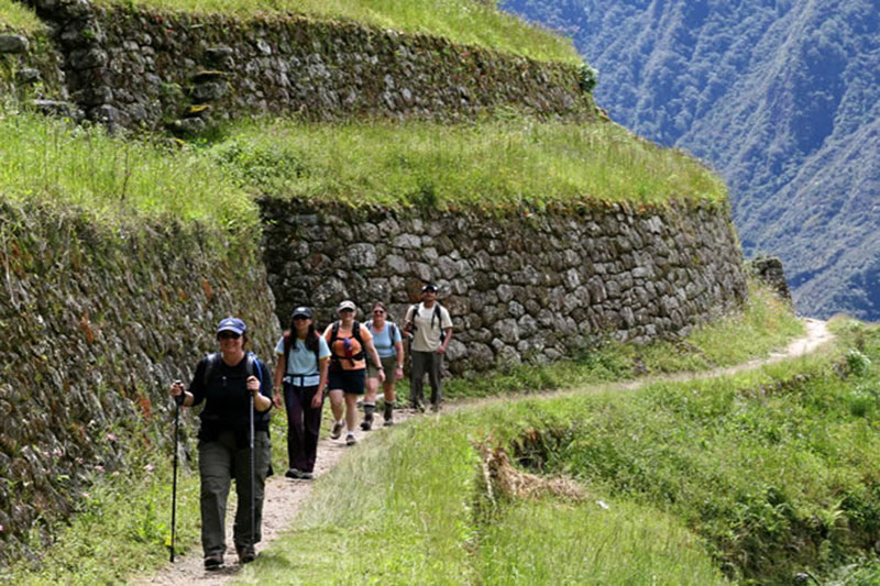 Inca Trail Tourists on the Inca Trail