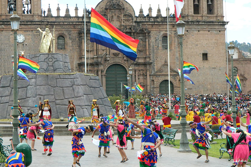Main Square of the Cusco Flag of Cusco