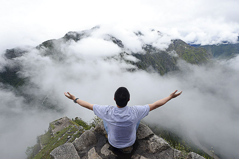 Huayna Picchu Top Top of the Huayna Picchu between the clouds