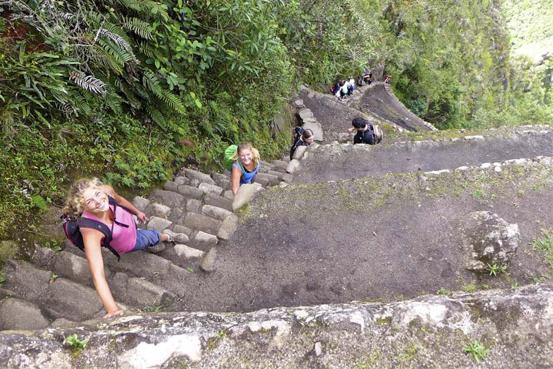 Stairs of the Death The Death Stairs in the Huayna Picchu Mountain