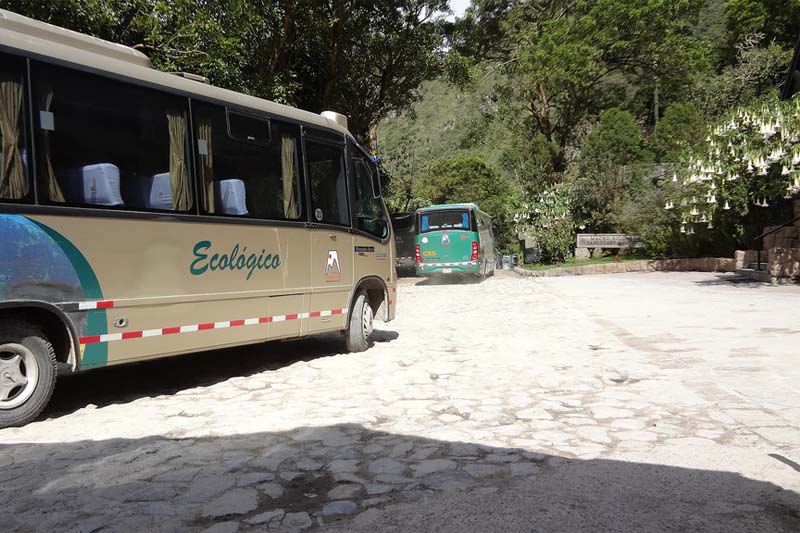 Bus Machu Picchu Bus stop in the city of Machu Picchu