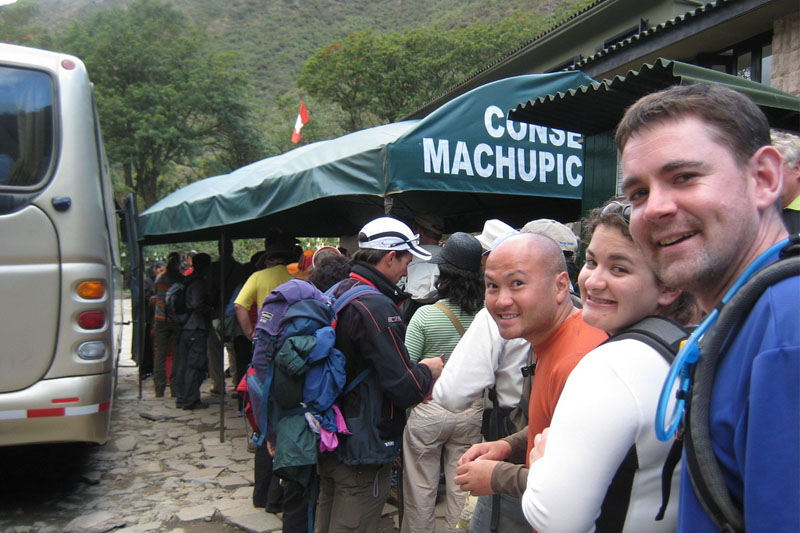 Bus Machu Picchu Bus stop at Machu Picchu