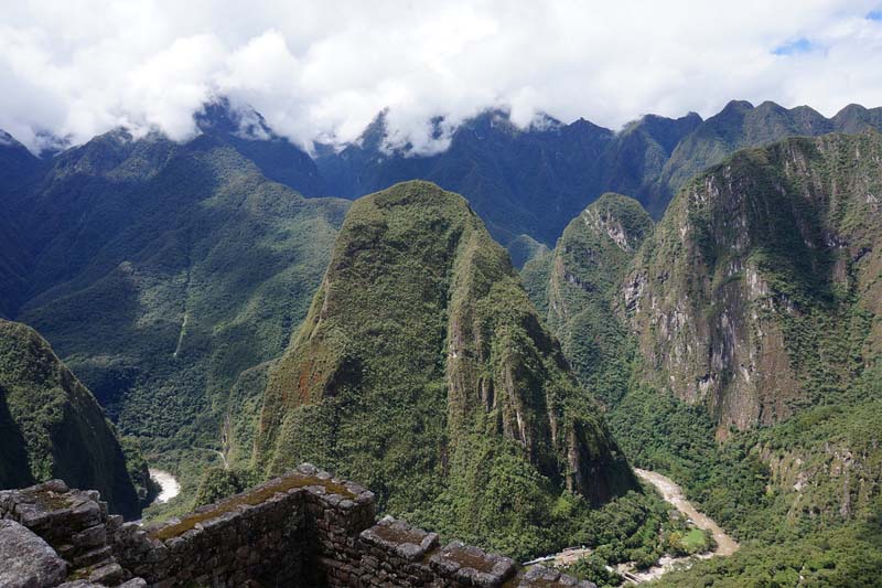 Mountain Putucusi The happy mountain, Putucusi, rises next to Machu Picchu