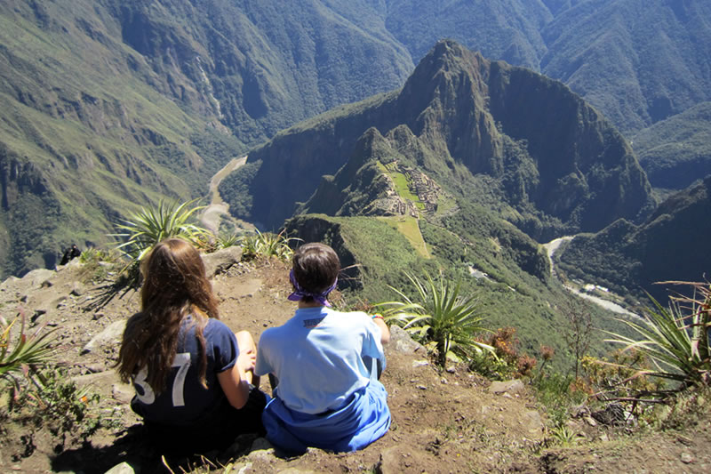 View from the summit of Machu Picchu Mountain