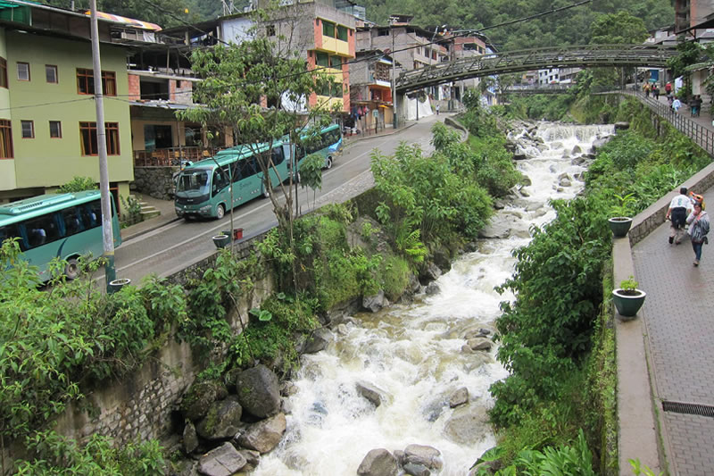 Bus Machu Picchu Bus station in Aguas Calientes