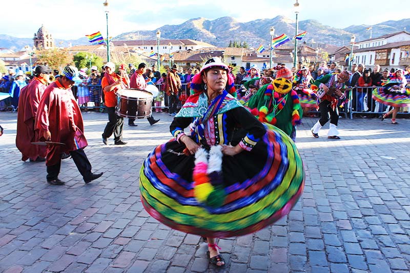 Pasacalle Cusco Parade in the foundations of Cusco