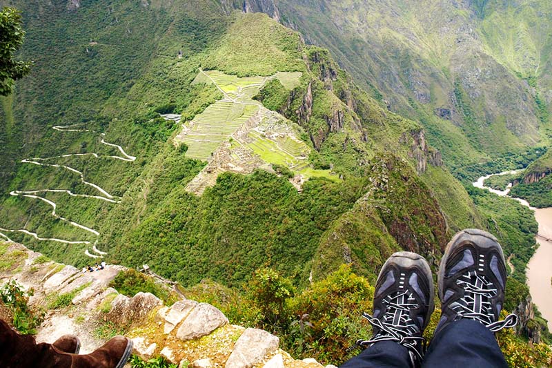 Top of Huayna Picchu View of Machu Picchu from the top of the mountain Huayna Picchu