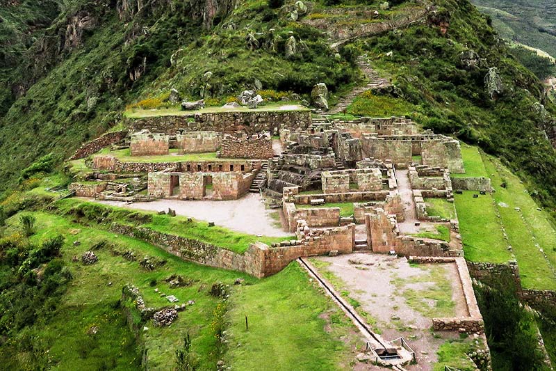Pisac View of the archaeological complex of Pisac