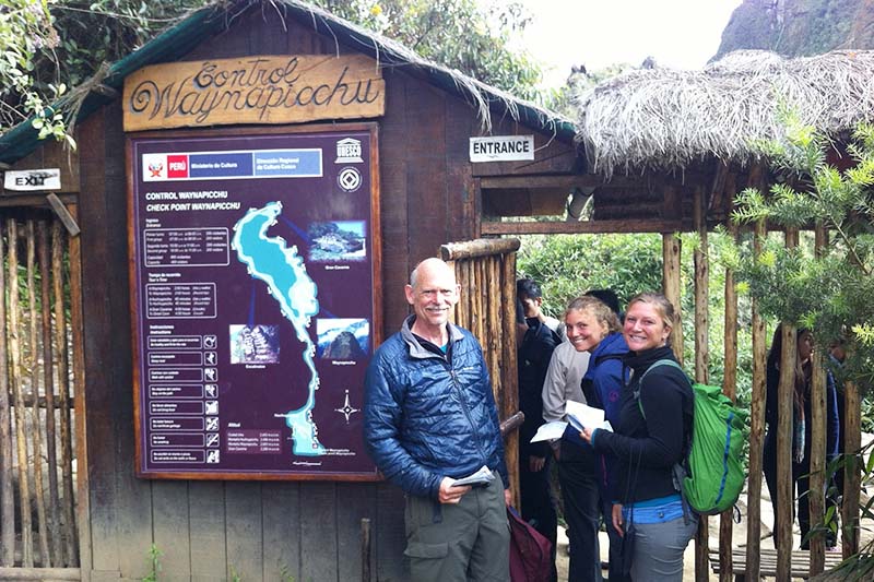 Entrance gate to Huayna Picchu mountain