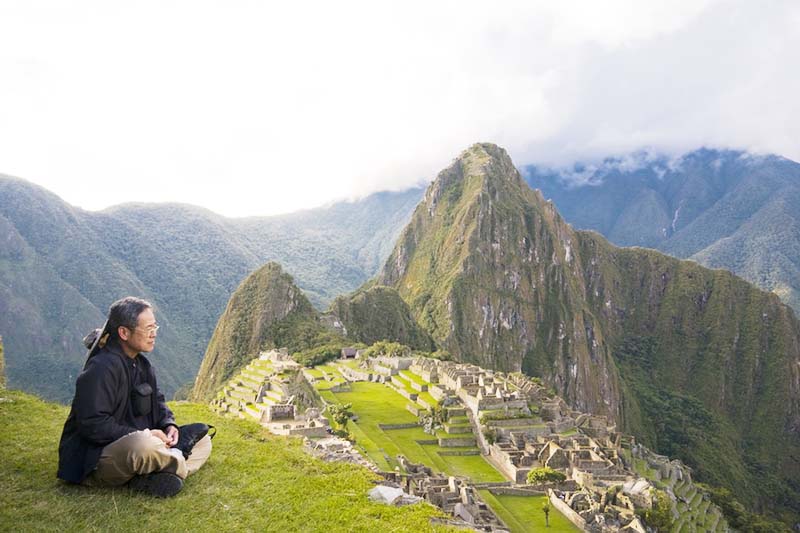 Old man in Machu Picchu Old man in Machu Picchu