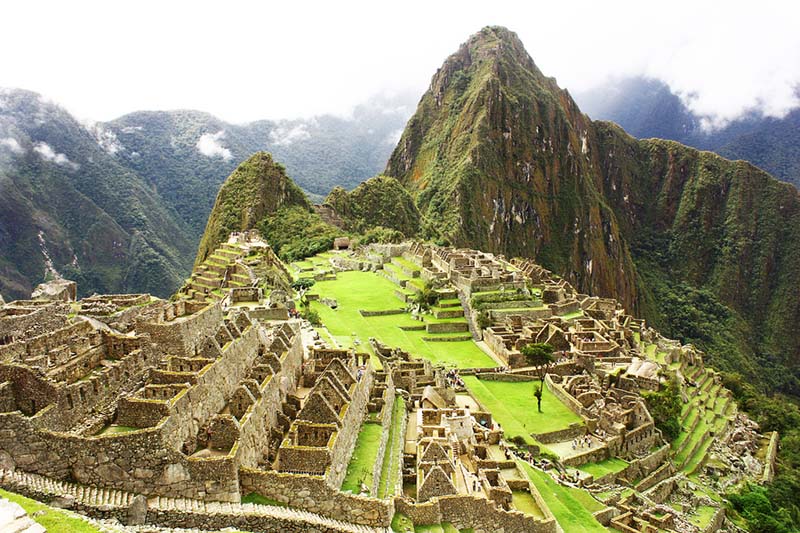 Machu Picchu Vista de Machu Picchu lluvias