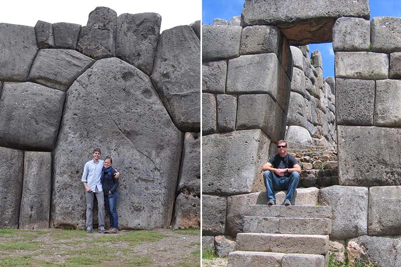 Sacsayhuaman Tourists in the Sacsayhuaman fortress in Cusco