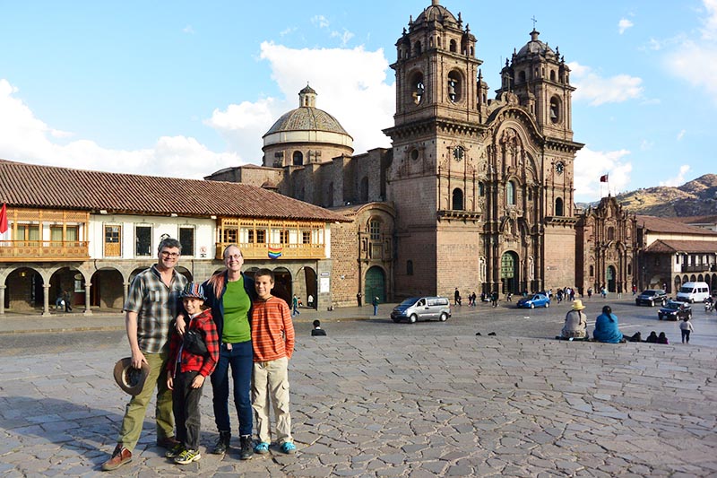 Main Square of Cusco Tourists in the Plaza de Armas in Cusco