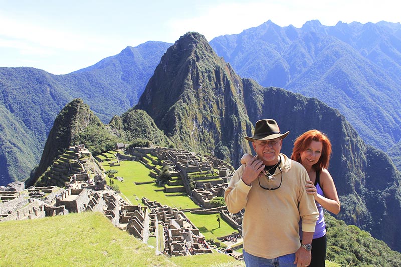 View of the incredible Inca city of Machu Picchu