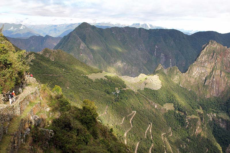 Landscape of the Historic Sanctuary of Machu Picchu observed from the Sun Gate