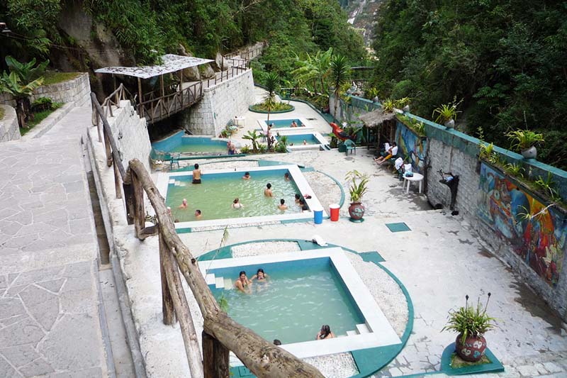 Thermal baths in Aguas Calientes View of the thermal baths of Aguas Calientes