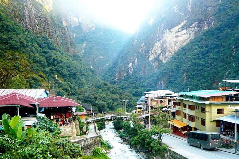 Landscape of Machu Picchu Pueblo View of the town of Aguas Calientes