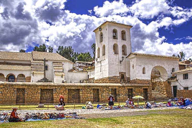 Chinchero town View of the main square of Chinchero