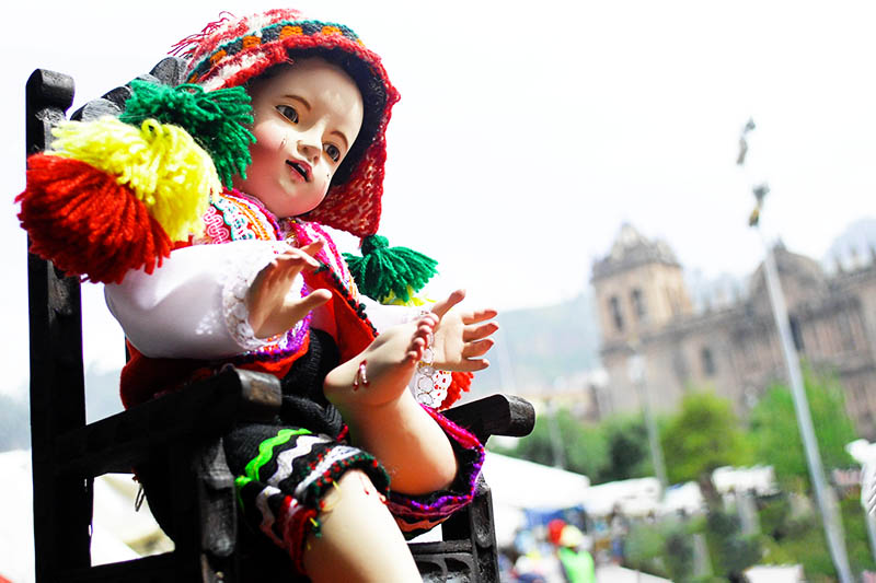 Christmas in Cusco Andean representation of the child Jesus also known as the child of the thorn