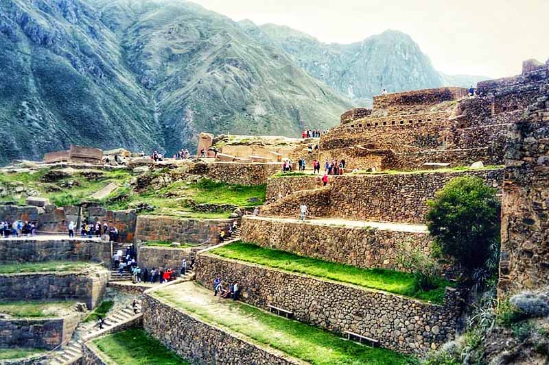 Agricultural terraces located in the Ollantaytambo fortress