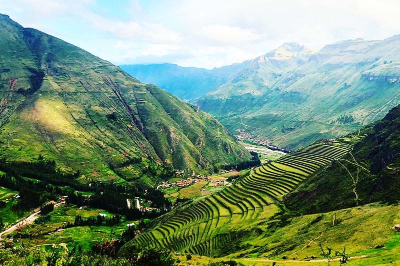 View of the cultivation terraces of the Pisac Archaeological Park