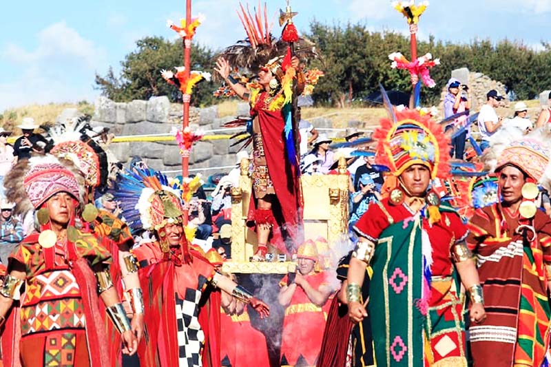 Inti Raymi The Inca at the Inti Raymi party