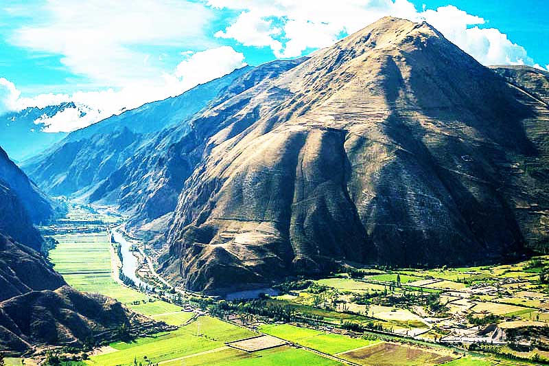 Beautiful natural scenery in the Sacred Valley of the Incas