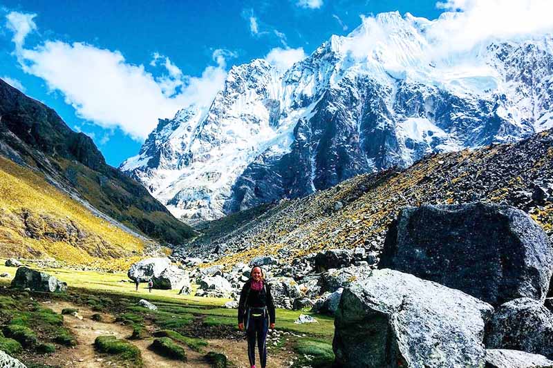 Mountain Salkantay View of the Salkantay mountain on the trek to Machu Picchu