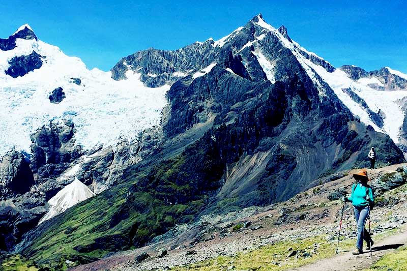Lares Trek Tourist doing the Lares Trek