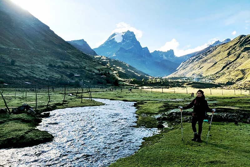 Lares Trek Tourists doing the Lares Trek
