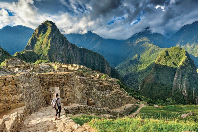 Amazed tourist Amazed tourist in Machu Picchu