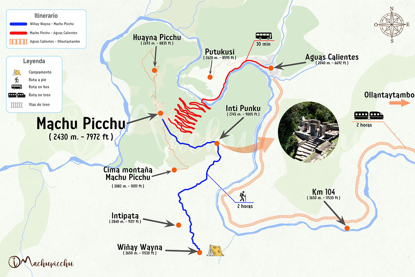 Inca Trail map day 4