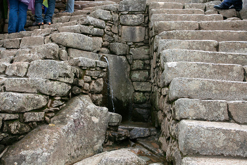 Water in Machu Picchu Water Canals - Machupicchu