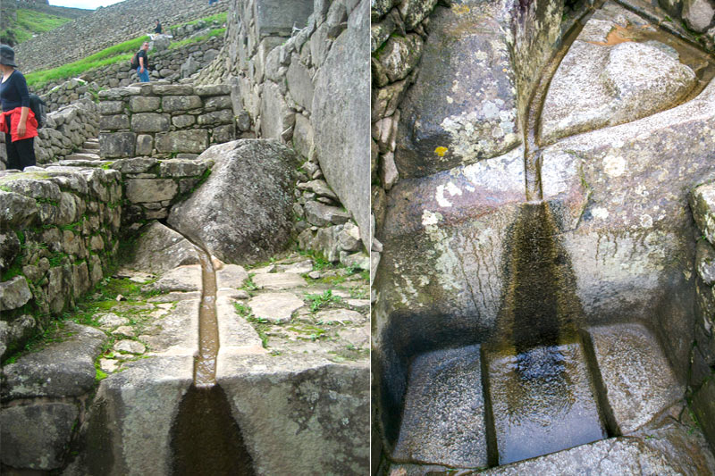 Water in Machu Picchu Water Canals - Machupicchu