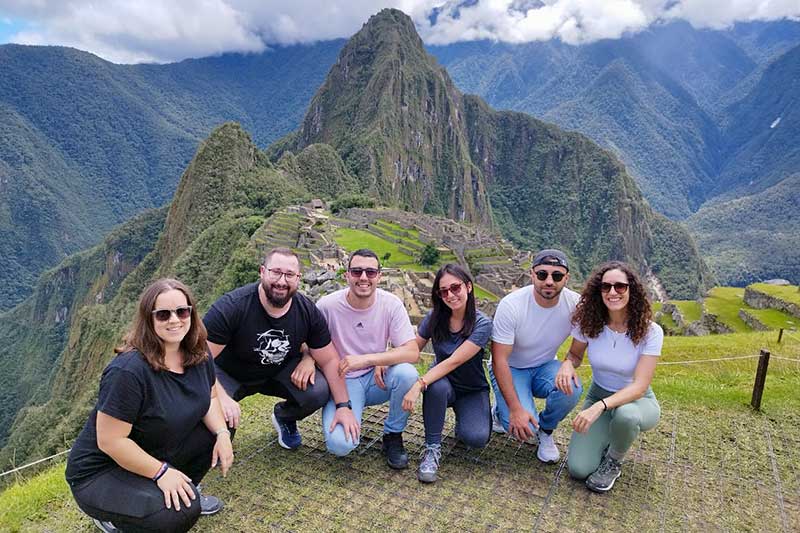 Group of friends in the wonder of the world