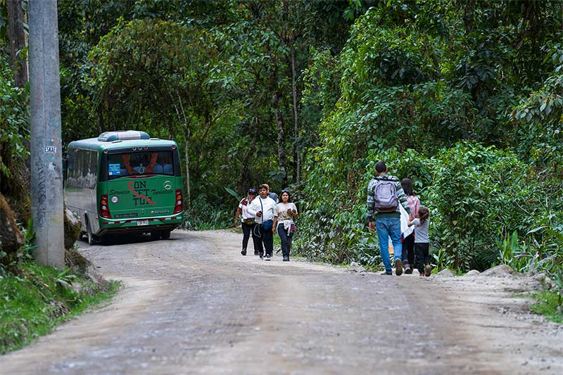 On the way to the Inca citadel of Machu Picchu on foot