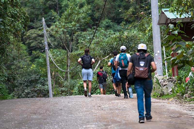 Heading to Machu Picchu Town from Aguas Calientes Village