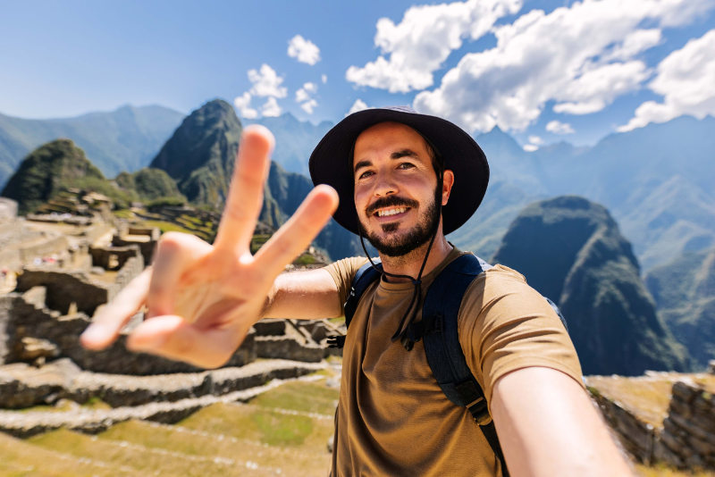Tourist enjoying the wonder of the world