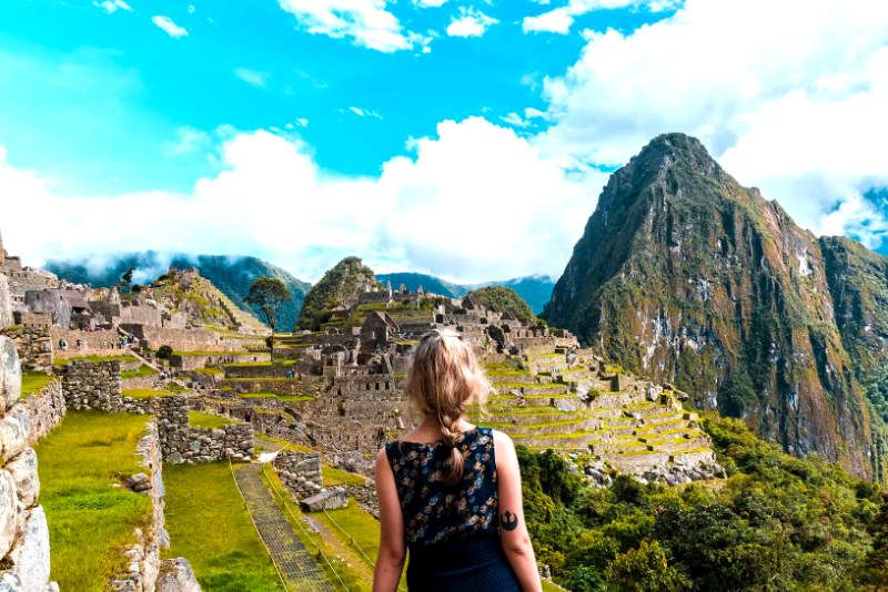 Tourist in Machu Picchu