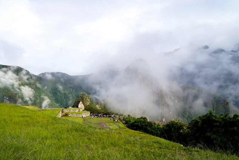 View of the Guardian's House of Machu Picchu