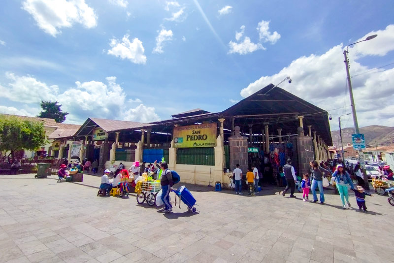 Facade of the San Pedro market - Cusco