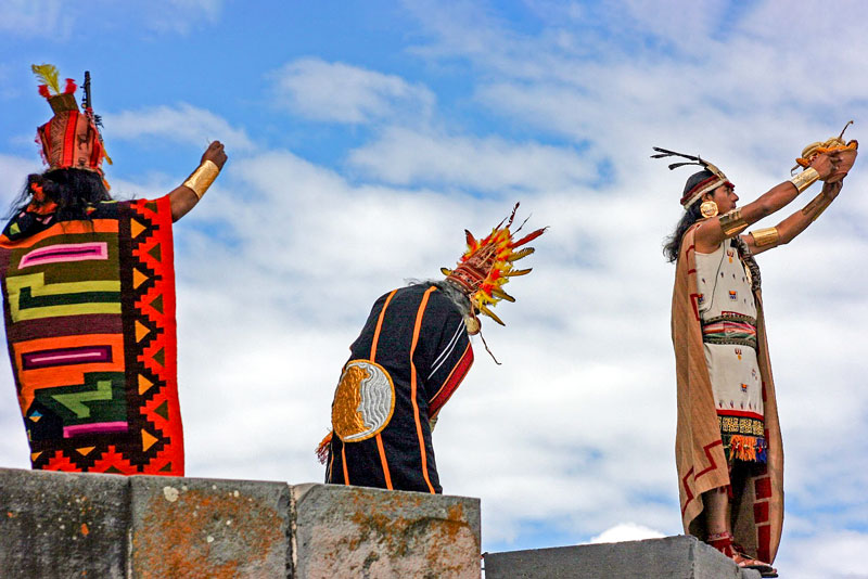 Performing a ceremony of thanks